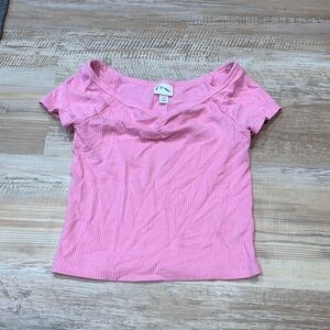 Art Class Pink Fitted Short Sleeve T-Shirt